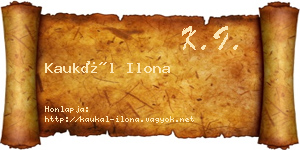 Kaukál Ilona névjegykártya